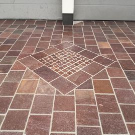 Porphyr Bodenplatten mit Muster